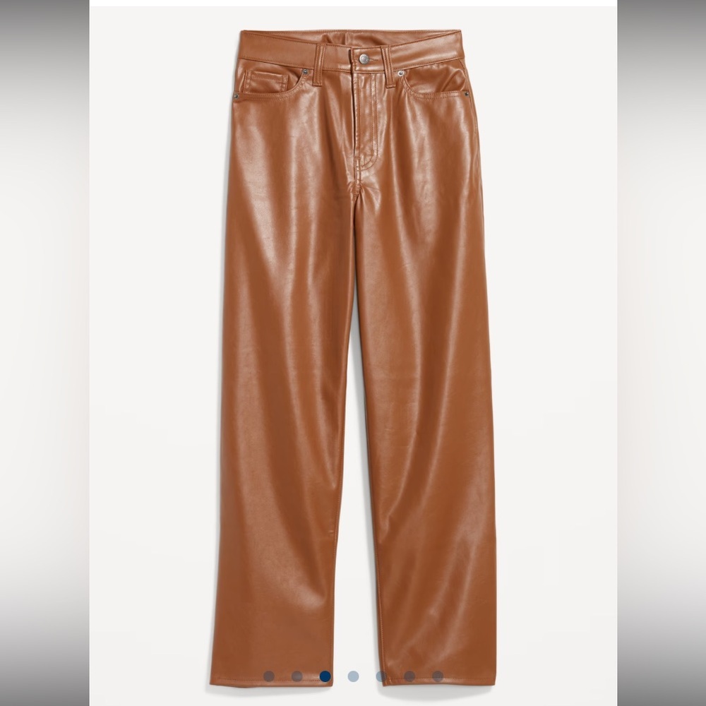 Old Navy OG Loose Faux Leather Jeans - 12 NWT - Picture 7 of 8